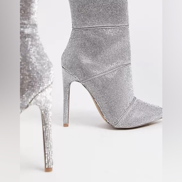 Winona Stiletto Rhinestone Ankle Boots - Picture 3 of 11